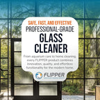 Flipper Dual-Action Squeegee and Microfiber Mitt – 2-in-1 Streak-Free Glass and Mirror Cleaning Tool for Windows, Shower Doors and Countertops – Reusable, Ergonomic, and Durable Design