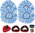 Mop Heads Replacements for O-Cedar RinseClean 2-Tank Spin Mop, Mop Replace Head for O Cedar, Mop Heads Include 4 Pack Mop Refills, 2 Scrubber Mop Heads, 1 Mop Base, Reusable, Easy to Replace
