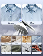 Sundu 1500W Steamer for Clothes, 2-in-1 Vertical & Flat Iron Clothes Steamer, 6 Professional Steam Modes, 800mL Tank, 30s Fast Heat-Up, Auto Shut-Off (10min), Portable Handle, Standing Design, White