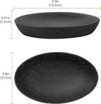 Shinowa Soap Dish, Resin Soap Saver Sponge Dish Tray Mini Storage Tray for Bathroom Bedroom Vanity Table Kitchen Counter-Top Organization, Gravel Black