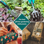 Garden Tool Set, Garden Trowel and Rake, Heavy Duty 3 Piece Gardening Tools, Non-Slip Rubber Grip, Outdoor Hand Tools, Essential Tool Set for Gardening Gifts for Mother Father Men Women Gardeners
