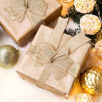 Wired Edge Decorative Ribbon DIY Craft Ribbon for Holiday Garlands Gift Wrapping and Home Decor (Natural Khaki Color, 1.5 inches)