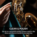 HOPE'S Brass Polish and Cleaner, Prevents Tarnish, Safe for Brass, Copper, Chrome, and Sterling Silver, Metal Polish for Cymbals, Trombone, Trumpet, and Other Instruments, 8 oz, Pack of 12