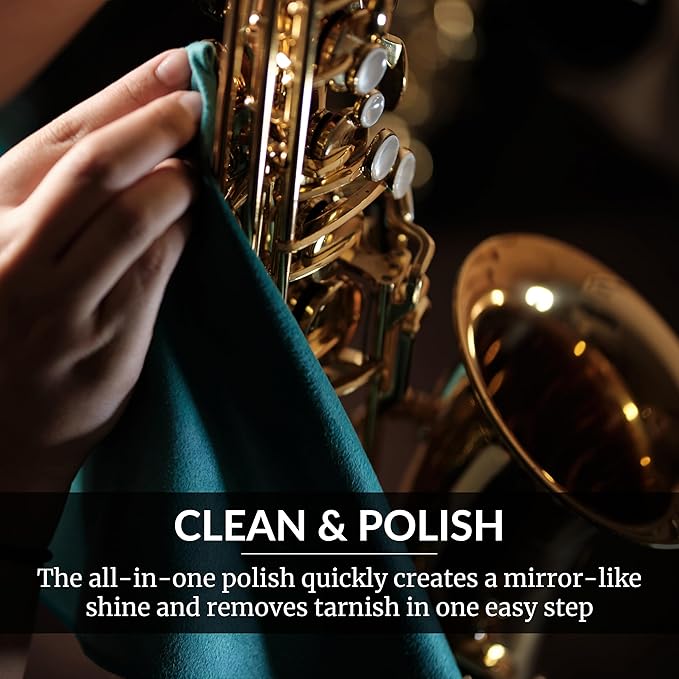 HOPE'S Brass Polish and Cleaner - Protective Tarnish Remover - Great Brass, Copper, Chrome, and Sterling Silver Polish - Polisher for Home Decor, Music Instruments, and Jewelry, 8 Fl Oz, Pack of 1
