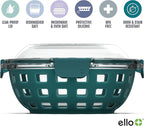 Ello Duraglass Meal Prep Container- Glass Food Storage Container with Silicone Sleeve and Airtight BPA-Free Plastic Lid, Dishwasher, Microwave, and Freezer Safe
