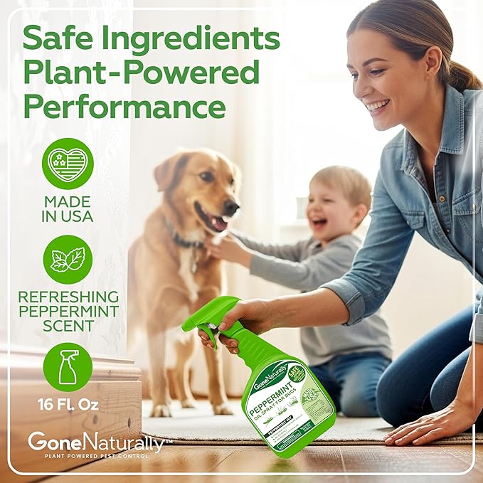 Peppermint Oil Spray for Bugs– Insect Repellent & Bug Spray for Home– Kills & Repels Ants, Roaches, Spiders, Flies, Mosquitoes & More– Safe for Kids & Pets– Indoor & Outdoor Use (16oz)