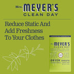 Mrs. Meyer's Clean Day Dryer Sheets, 80 Count (Lemon Verbena, Pack - 1)