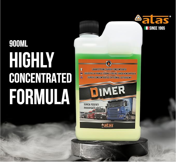 ATAS Dimer 900ml – Heavy-Duty All-Purpose Cleaner & Degreaser | Free Bottle Included | Ultra-Concentrated Industrial Strength for Grease, Oil, Grime on Engines, Tires, Tools & Machinery