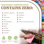 Truly Free Natural Wood Cleaner & Furniture Polish - Leather Cleaner, Vinyl, Furniture & Wood Polish, Helps Remove Water Stain, Unscented - Includes: 1 Refillable Empty 12oz Bottle & 1 Refill(3 fl oz)