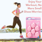 Air Jungles Shoe Deodorizer Balls 12 Ct, Honey Peach Scent, Odor Remover Balls for Sneakers, Gym Bags, Lockers, Closets, Hampers, and Drawers, Essential Oil Provides Natural Freshness