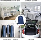 Polecasa Heavy Duty Large Laundry Bag with 130gsm Tear Resistant Fabric and Handles, Easy to Carry Dirty Clothes Drawstring Bag,Perfect for College Dorm, Travel, 2 Pack 28”x36”, Navy