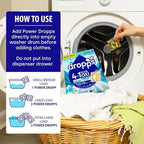Dropps 4-in-1 Plus Oxi Crisp Breeze Power Biobased Laundry Detergent Pods (63 Pods) - Chlorine-Free Bleach Alternative Biobased Laundry Whitener, Stain & Odor Remover