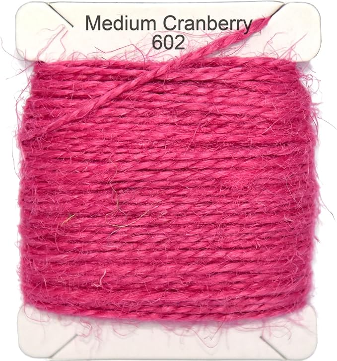Jute Twine 15m Long Twine String for Crafts Gift Wrapping Packing Gardening Crochet Knitting Macrame Decor (Medium Cranberry)