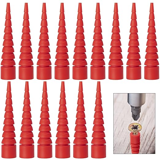 15 Pcs Wood Anchor Stripped Screw Hole Repair Kits-Door Hinge Hole Repair Kits Fit Screws Sizes #2 to #18-Adjustable Wall Anchors for Wood Door Drywall Hole Repair