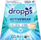 Dropps Activewear Biobased Power Laundry Detergent Pods, Crisp Breeze (120 Count) - Laundry Pods Fights Tough Stains & Odors, Sweat & Dirt - HE Compatible Laundry Supplies for Clean Clothes