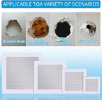 Drywall Repair Kit 20 Pack Aluminum Wall Repair Patch Kit, 2/4/6/8 inch Fiber Mesh Over Galvanized Plate, Dry Wall Hole Repair Patch Metal Patch with Extended Self-Adhesive Mesh (20 Pcs)