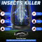 Bug Zapper Outdoor for Mosquito Flies - Waterproof Insect Killer Trap Lamp Electric 4200V Powerful Bug Zappers Indoor with LED Light for Patio Porch Garage Backyard & Home