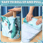 36 Count Reusable Cleaning Cloths Washable Cotton Kitchen Towels for Home(Sea Animals Style,Blue)