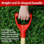 Slayer of Grass 47.2" Steel Square Garden Spade, Flat Shovel for Digging, Planting & Edging, Heavy Duty Trenching Shovel with Serrated Edges