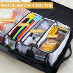 Suitcase Organizer, Carry On Closet Luggage Organizer Accessories - Foldable, Hangable Portable Hanging Travel Shelves With Shoulder Strap - Medium, White