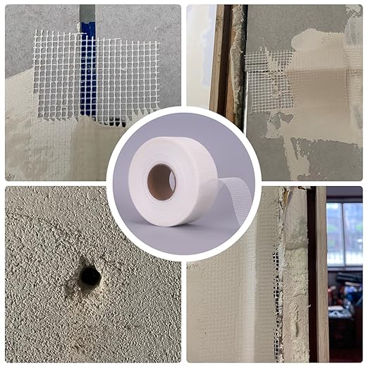 Drywall Joint Tape (2inch X 164ft) Self Stick Repair Mesh Tape Fiberglass Drywall Patch Hole Heavy Duty Wall Repair Mesh Spackle Tape Wall Crack and Seam Repair