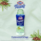 Clorox Fraganzia Laundry Scent Booster Crystals, In-Wash Fragrance Beads for Fresh-Smelling Clothes & Linens, Safe for All Fabrics & Colors, Cedarwood & Sage, 18 Oz, 2 Pack