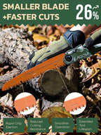 LAGOM Folding Camp Saw for Cutting Branches, 8.2" Straight Blade | SK5 Steel, Ergonomic Handle, One-Hand Use, Secure Lock | Foldable Pruning Tool for Camping, Gardening, Survival, Kayaking, Outdoors