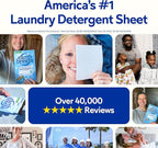 Earth Breeze Laundry Detergent Sheets Fragrance-Free - 60 Loads Eco Liquidless Soap - Travel-Friendly for Hot & Cold Cycles, Tackles Tough Stains & Odors - Gentle on Sensitive Skin, 30 Ct