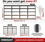 HOMEDANT 5-Tier Laminated Boltless Heavy Duty Metal Shelving Unit Adjustable Garage Storage Utility Rack Shelves Organization Multipurpose Shelf Warehouse Industrial 39.8" W x 18.2" D x 71.3" H 1Pack