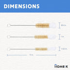 HOME-X Soft-Tip Cleaning Brush Set, Soft Scrub Brush with Long Handle, Handy Crevice-Cleaning Tool, Glassware-Cleaning Brush, Set of 3