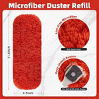 LOVECO Reusable Microfiber Duster Refills Compatible with OXO & MR.SIGA Dusters – 2 Pack Washable Duster Replacement Heads for Scratch-Free Dust and Hair Cleaning (Handle Not Included)