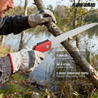 FLORA GUARD Folding Hand Saw 12-Inch, Heavy Duty SK5 Steel Pruning Saw with Hard Teeth for Wood Cutting, Tree Trimming, Camping & Gardening