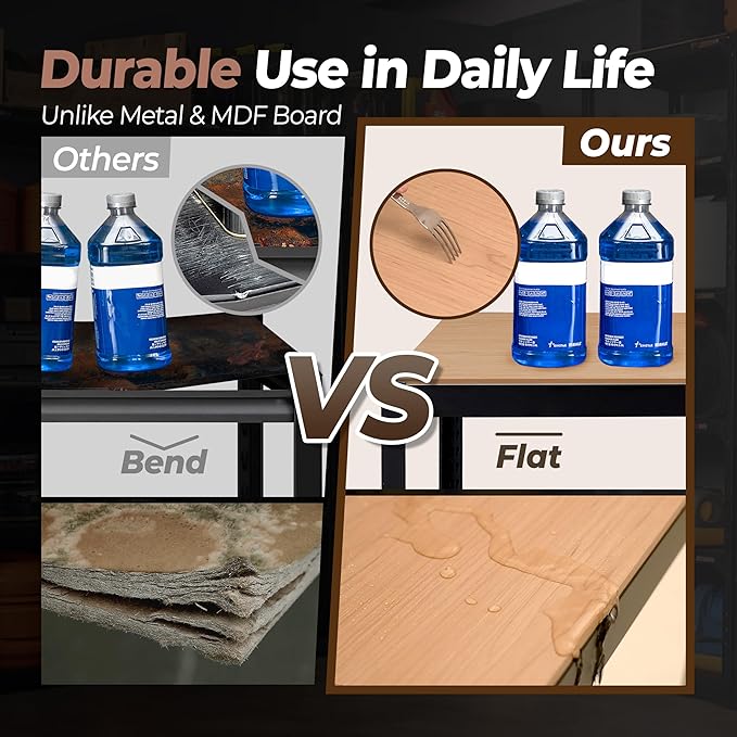 HOMEDANT House 48" Wide Boltless Heavy Duty Garage Storage Shelving Adjustable 5-Tier Metal Shelves Laminated Organization Shelf Industrial Utility Rack for Pantry Warehouse Office Store 10Pack