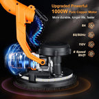 Electric Drywall Sander, 2200RPM Drywall Sander with Vacuum, 1000W Automatic Dust Collector with LED Light, Foldable Popcorn Ceiling Removal Tool with 6 Variable Speed &15Pcs Sanding Discs