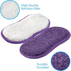 Kitchen Dish Sponge Scrubber Non Scratch, Dishcloth No Odor Reusable Washable Multipurpose Scrub Pads Sponges Heavy Duty for Dawn Dish Soap Cleaning of Sink Pans