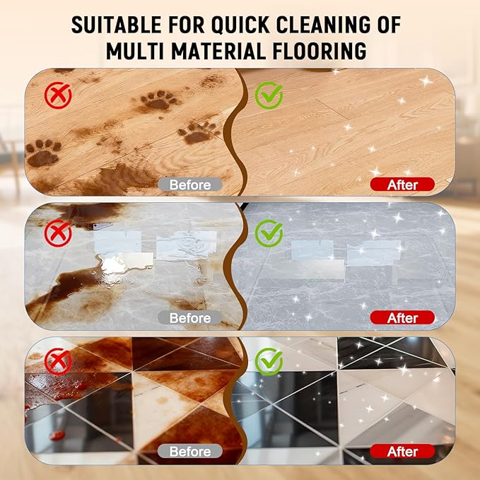 2 Bottle Floor Cleaning Solution Compatible with Roborock (Q5/Q7/Q8/Q10/S7/S8/Saros 10R/F25/Qrevo Series), Floor Cleaner Refill for All Robot Vacuums & Cordless Wet Dry Vacuum with Mopping
