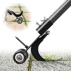 Crack Weeder with Wheels 6.5FT Metal Crevice Weeding Tool with Adjustable Long Handle Saves Back & Knee Manual Weed Remover for Paver Deck Patio Driveway Sidewalk Garden