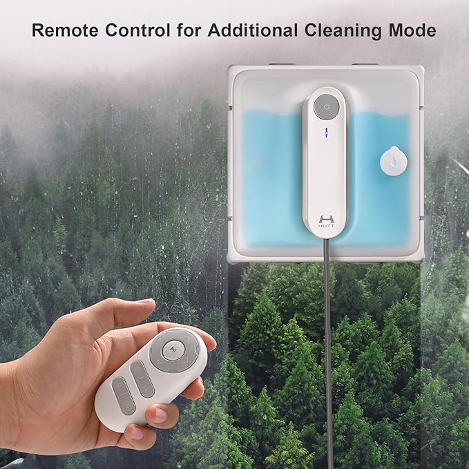 Auto Window Cleaning Robot W9 with 4 Water Spray, Upgraded 3 Pressure Compartments, 3800Pa Suction Power, Anti-Falling and Edge Detection Sensors, for High-Rise Windows, Tiles and Glass