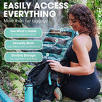 Pack Gear Hanging Carry-On Organizer - Our Fitted Hanging Luggage Organizer Perfectly Fits Any Carry On - Our Packing Cubes For Travel Use Mesh Windows to Make Finding Clothes Easy (Green, M)