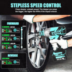 Cordless Impact Wrench Impact Driver Kit 1/2 Impact Gun 21V Brushless High Speed Torque 445 Ft-lbs Impact Drill, Electric Socket Wrenches 4.0Ah Battery Powered Half Inch Craftsman Power Tool Set