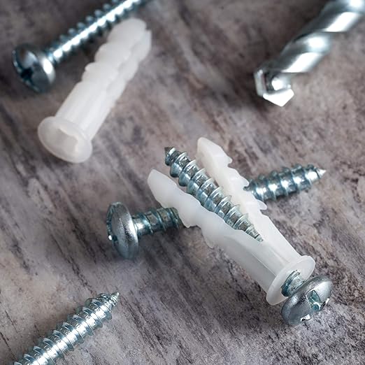Premium Quality Ribbed Plastic Drywall Wall Anchors (#14-16 x 1-1/4")