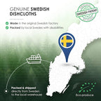 SUPERSCANDI 10 Pack Swedish Dishcloths for Kitchen - 100% Biodegradable & Compostable Reusable Paper Towels Washable, Food-Safe & Without Plastic - Dish Rags Suitable for Any Surface, Apple Green