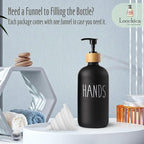 Black Glass Kitchen Soap Dispenser, Detergent Dispenser or Hands Soap Dispenser for Kitchen Sink, Black Soap Dispenser, Modern Farmhouse Decor Dish Soap Pump for Kitchen Organization