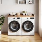 Washer Dryer Countertop, 54.3" x 27.6" Wooden Laundry Countertop with Edge Rails, Washer and Dryer Topper for Laundry Room Organization and Storage