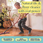 Fab Tab Hard Floor Cleaner Tablets - Pre-Measured Dissolvable Tablets for Hardwood, Tile and Vinyl Floors. Enzyme-Based Formula, Boutique Hotel Scent, Streak-Free Results