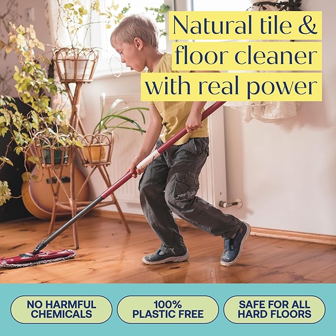 Fab Tab Hard Floor Cleaner Tablets - Pre-Measured Dissolvable Tablets for Hardwood, Tile and Vinyl Floors. Enzyme-Based Formula, Boutique Hotel Scent, Streak-Free Results