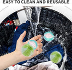 Pet Hair Remover for Laundry, 12 PCS Reusable Pet Hair Remover Balls, Washing Machine Hair Catcher for Dog and Cat Hair Removal, Gentle Lint Collector for Laundry Care, Blue & Green