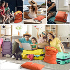 WiseBoy 2 Pack Laundry Bags, Washable Wet Dry Bag, Travel Laundry Bag Dirty Clothes Organizer, Swimming Yoga Bathing Suit Workout Wet Dry Bag - Orange