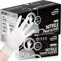 Disposable Nitrile Exam Gloves, 3-mil, Medium, Case of 1000, White Nitrile Gloves Disposable Latex Free for Medical, Cleaning, Cooking & Esthetician, Food-Safe, Powder-Free, Non-Sterile