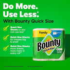 Bounty Quick Size Paper Towels, White, 8 Family Rolls = 20 Regular Rolls (Packaging May Vary)